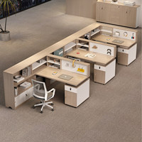 Postes de travail modulaires, bureaux de finance, bureaux pour le personnel, postes de travail pour employés, bureaux de bureau en bois, table à panneaux perforés