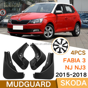 Ensemble complet d'accessoires automobiles Nouveau garde-boue noir Garde-boue de voiture Garde-boue anti-éclaboussures pour Skoda <span class=keywords><strong>Fabia</strong></span> 3 NJ <span class=keywords><strong>NJ3</strong></span> 2015-2018 - Product Image 2