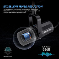 Nouveau microphone dynamique professionnel USB Type-C et XLR avec suppression du bruit et design léger pour les conférences et l'utilisation sur ordinateur de bureau