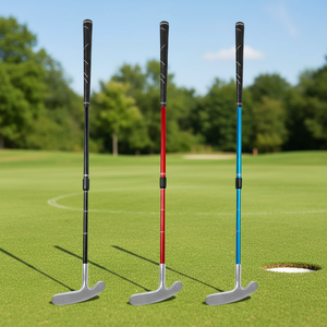 屋外ゴルフ練習用伸縮式パター、メタルヘッド付き、53-90cm調整可能、両利き対応、TPE+アルミニウム合金製トレーニングエイド - Product Image 1