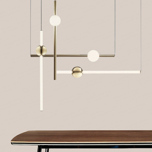 Nuevo diseño Led iluminación Interior moderno decoración oro acabado bronce hierro racimo colgante lámpara - Product Image 4