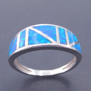 Anello in <span class=keywords><strong>Argento</strong></span> Sterling <span class=keywords><strong>925</strong></span> con Opale Messicano all'Ingrosso, Gioiello Classico con Pietra per Matrimonio, Fidanzamento, Anniversario, Prezzo <span class=keywords><strong>al</strong></span> <span class=keywords><strong>Grammo</strong></span> - Product Image 3