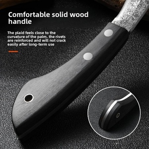 มีดพับปรับแต่งได้สำหรับตั้งแคมป์กลางแจ้ง สแตนเลสอเนกประสงค์ขนาดเล็ก ใบมีดตรง สำหรับเอาตัวรอดในป่า ด้ามไม้ DIY - Product Image 4