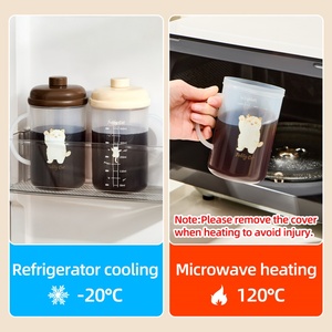Custom Logo/Color Portable Transparent Water Cup with Lid Fruit Tea Soaking <b>Kettle</b> Milk Tea Hot Drink Coffee Cup Household - Product Image 4