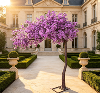 Arbres artificiels de cerisier en fleurs rose et blanc, grands arbres de cerisier artificiels, arbre de mariage pour l'intérieur