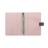 Vente directe d'usine cuir Pu A5 A6 B5 reliure à feuilles mobiles Logo personnalisé 6 anneaux Agenda Journal objectifs planificateur budgétaire