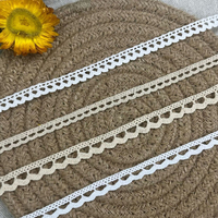 Fourniture en gros de dentelle en coton au crochet, garniture douce pour vêtements et projets d'artisanat, bordure décorative YLC29