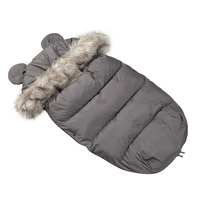 Nouvelle gigoteuse d'hiver pour poussette bébé, grise, pour extérieur, avec rembourrage 100% polyester et coton PP, design sans manches