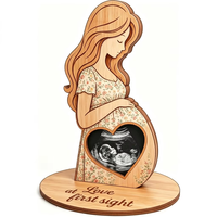 Cadre photo échographie Cœur de bébé – Cadeau Fête des Mères pour future maman, femme enceinte – Cadre échographie du fœtus offert par le mari