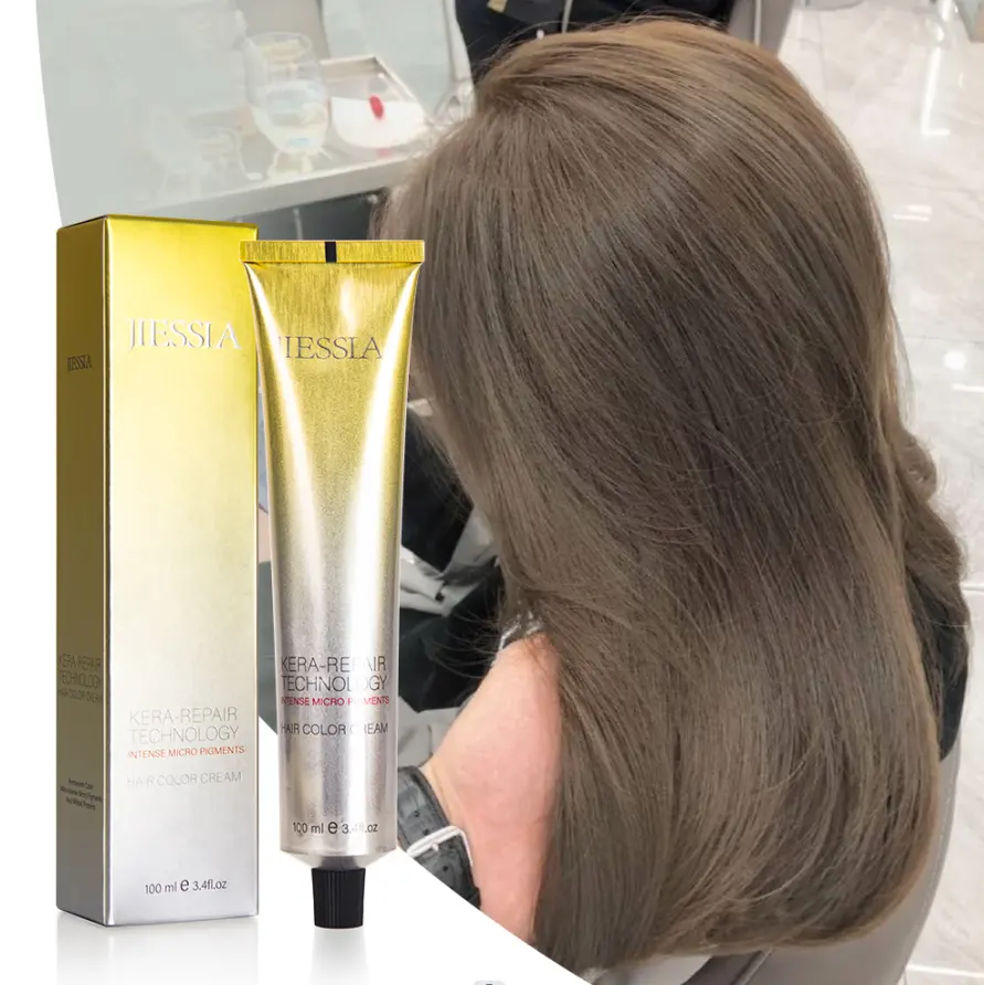 Großhandel Fabrik preis maßge schneiderte Logo Private Label Mode trend ige Keratin dauerhafte Haar färbemittel profession elle Haarfarbe Creme