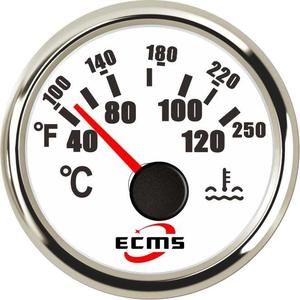 Jauge de température de l'eau à aiguille 52 mm 316L pour yacht, bateau, camping-car et modification automobile 40-120 - Product Image 1