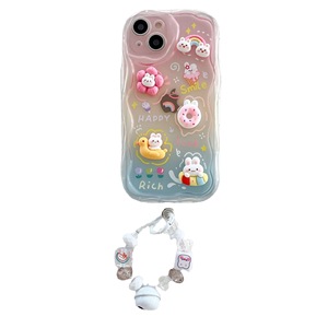 Ốp điện thoại iPhone 13 mùa xuân hè hình vịt ba chiều 15 màu đỏ kèm dây đeo hoạt hình - Product Image 5