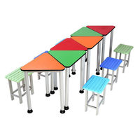 Mobilier scolaire coloré, moderne et populaire, ensemble de table et de chaise de formation combinés pour salle de classe