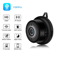 CCTV nirkabel Mini HD, kamera rumah pintar dengan Audio dua arah Wifi kartu memori pilihan penyimpanan Data CMOS Sensor pencitraan