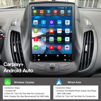 Radio para Coche STWEI de 10.4" para Ford Kuga C-Max Escape 2013-2018 Pantalla Estilo Tesla Reproductor de Navegación CarPlay Multimedia Android 13 BT Auto 2 Din