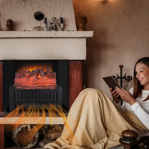 Stufa Elettrica Decorativa Konwin con Telecomando, Effetto Fiamma Realistico, Riduzione delle Tariffe - Product Image 3