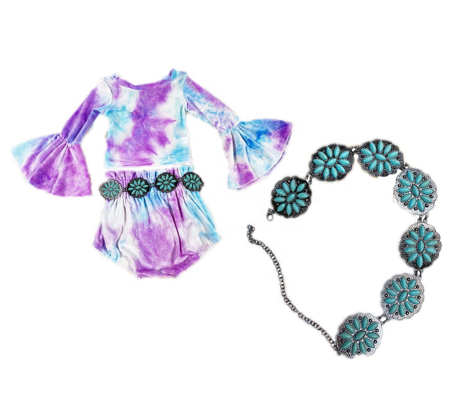 Бесплатная доставка, модные детские ремни RTS Mommy and Me, Западный Бирюзовый ремень для девочек, регулируемые ремни для малышей