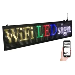 Программируемый прокручивающийся светодиодный знак с движущимися сообщениями, полноцветный светодиодный дисплей P10, наружный точечный матричный светодиодный дисплей