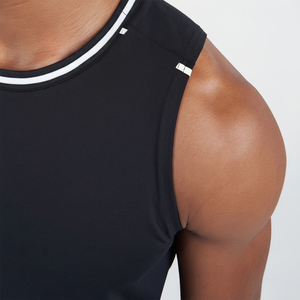 เสื้อกล้ามออกกำลังกายผ้าฝ้ายระบายอากาศได้ดีสำหรับผู้ชายเสื้อออกกำลังกายแบบถักสำหรับนักแข่งออกกำลังกายผ้าคอตตอนสีพื้นออกแบบได้ตามต้องการ - Product Image 1