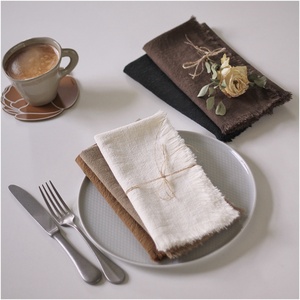 Nappe 100% lin français couleur unie sur mesure, serviettes en lin multi-tailles, classiques, naturelles, lavées à la pierre, vente en gros - Product Image 6
