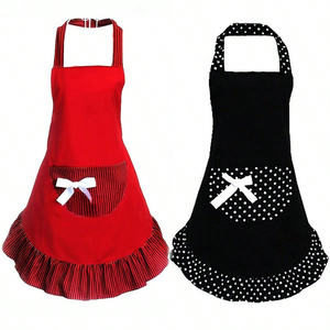RRBXIA <span class=keywords><strong>Tabliers</strong></span> amusants à nœud papillon pour filles, tablier <span class=keywords><strong>de</strong></span> <span class=keywords><strong>cuisine</strong></span> pour femmes, tablier <span class=keywords><strong>de</strong></span> pâtissière avec poche - Product Image 1