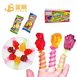 Halal divertido afrutado primavera dedo caramelos dedo <span class=keywords><strong>Guess</strong></span> primavera anillo piruleta juguete duro piruleta caramelo - Product Image 1
