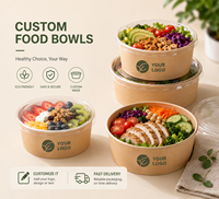 Emballage en papier pour coupes d'açaï avec couvercle, pour exportateurs en gros, à alimentation continue, pour un branding moderne, certifié écologique, vente directe en gros