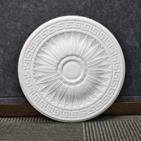 Rosace de plafond artistique de haute qualité en polyuréthane imperméable pour la conception d'hôtels de luxe pour les intérieurs de chambre à coucher et de salon