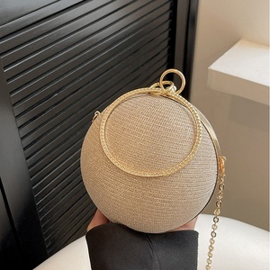 Trend ige Damen runde Form Kette bling Abend Clutch Tasche für Dinnerparty Handtasche Geldbörse - Product Image 3
