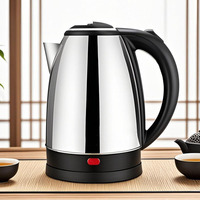 Bouilloire électrique en acier inoxydable 2,0 L, portable et pour usage domestique, directement de l'usine