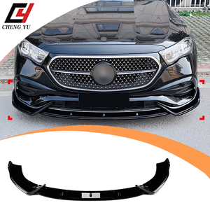 Divisor de Parachoques Delantero ABS de Vanguardia en Negro Brillante y Estilo Carbono para Mercedes-Benz <span class=keywords><strong>Clase</strong></span> <span class=keywords><strong>E</strong></span> W214 2024+ Acabado Aerodinámico Delantero - Product Image 1