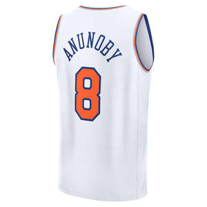 Herren New York #8 OG Anunoby Basketball Jersey-Besticktes atmungsaktives und schnell trocknendes Sport hemd - Product Image 3