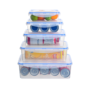 Transparent Food Container Set Buckle Storage Box Plastic lettuce crisper Airtight Food Storage Container With Lid