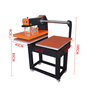 Máquina de Prensa de Calor Neumática Profesional de 2 Estaciones para Impresión de Camisetas, Prensa Plana Semiautomática - Product Image 4