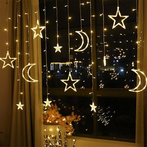 <span class=keywords><strong>Ramadan</strong></span> décoration LED fée scintillante étoile rideau lumières pour intérieur extérieur chambre anniversaire fête de mariage - Product Image 3