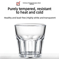 Verre octogonal en verre trempé, vente en gros fabricant, verre à bière de bar, verre à eau renforcé, verre à liqueur, anti-chute