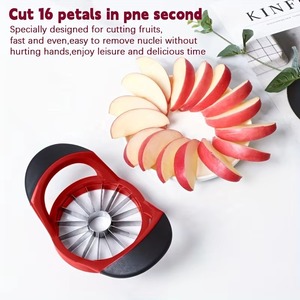 Cortador de Manzanas de Gran Tamaño, Cortador de 16 Rebanadas con un Solo Toque, para Manzanas y Peras, Herramienta de Cocina Eficiente para Preparación de Alimentos en el Hogar y Fiestas - Product Image 5