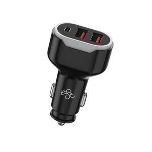 Chargeur de voiture portable 3-en-1 à double port USB-A et Type-C PD65W QC3.0 à charge rapide pour téléphone Samsung <span class=keywords><strong>Huawei</strong></span>, directement de l'usine - Product Image 3