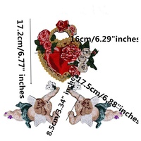 Patch de broderie ange fleur de mariage personnalisé en gros