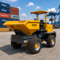 Truk Tipper Mini Diesel 6 Ton 4x4, Wheel Loader dengan Bucket 2.0m, Kontrol Hidrolik Penuh, Bersertifikasi CE EPA untuk Pembangunan Jalan