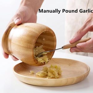 卸売りモダンなキッチンハーブスパイスツール手作り木制の木制の天然石花崗岩のモルタルセット - Product Image 5