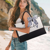 Bolso de playa personalizado de alta calidad para celebraciones, Carta de Protección del Medio Ambiente, bolso de compras de lona de playa personalizado
