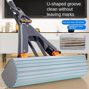 Mopa de Limpieza de Pisos Autoescurrible al por Mayor, Cabezal de Esponja PVA de Rodillo Ancho con Acero Inoxidable y Palo de Acero Inoxidable - Product Image 2