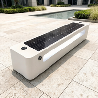 Banc solaire avec point d'accès Wi-Fi, système audio Bluetooth, mobilier public extérieur pour place publique, jardin, rue