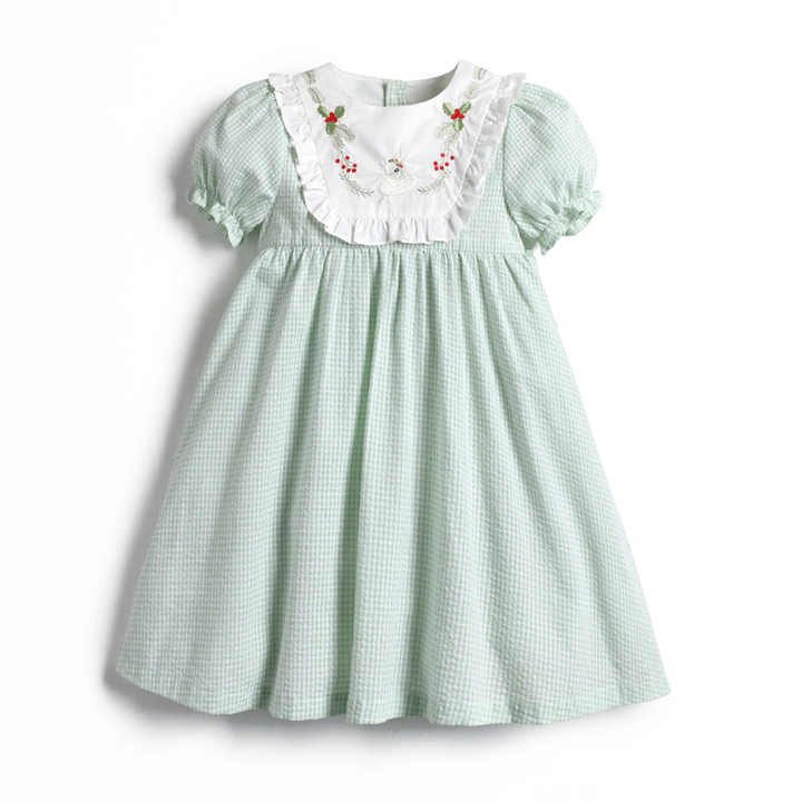Tuta Natalizia Neonata Bambina Rosso Quadretti - Pagliaccetto Babbo Natale A Smerlo