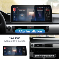 HFMidia MTK8581 Autoradio multimédia sans fil Carplay AUTO Android14 12,3 pouces pour BMW Série 3 E90 E91 E92 avec GPS DSP