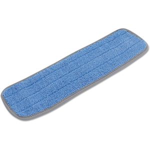 Tête de balai serpillère en microfibre Boardwalk MFM185BCFDZ bleue 18 x 5, microfibre plate fendue avec fixation auto-agrippante, lot de douze - Product Image 4