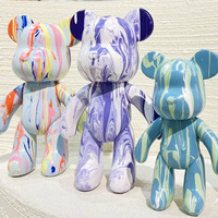 Figurine d'ours blanc à peindre à l'eau DIY, 18/23/33/53/75/100 cm de haut, surface givrée, ours violent à peindre à l'eau DIY, jouet pour enfants, œuvre d'art
