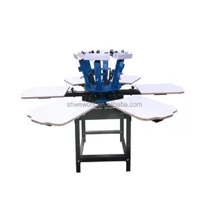 WeWork 6 Color 6 Station Silk Screening Screenprint Press NS-606 Screen Printing Machine DIY T- shirt Screen Printer Machine