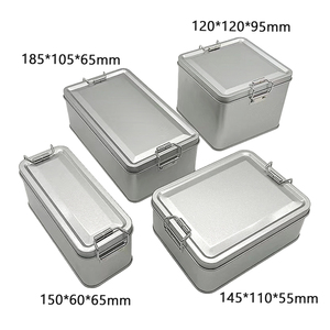 Contenitore Rettangolare in Latta per Alimenti OEM per Cioccolato, Snack, Caramelle, Torte, <span class=keywords><strong>Biscotti</strong></span>, Tiramisù, Pizza, Sandwich con Chiusura Ermetica - Product Image 3